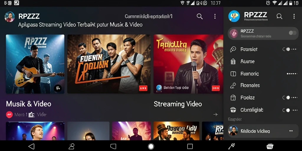 Antarmuka RPZZZ yang intuitif dan menarik untuk Streaming Video.