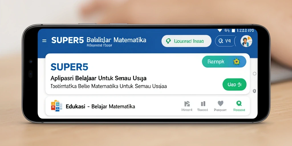 Antarmuka aplikasi SUPER5 yang interaktif dan menarik.