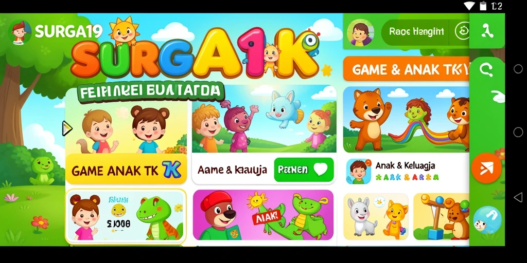 Antarmuka ramah anak untuk belajar sambil bermain.