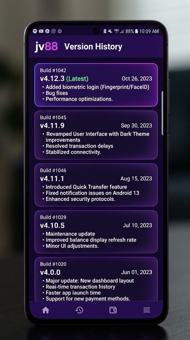Riwayat Versi jv88 untuk Pengguna Android